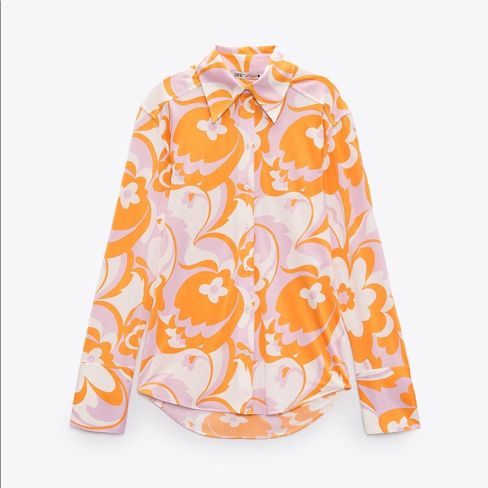 Zara printed shirt with headband